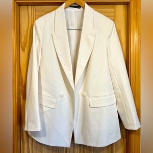 RDI Double Breasted Peak Lapel Blazer in Cream NWOT